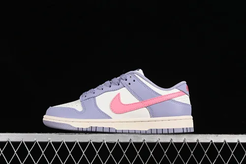 All categories Nk SB Dunk series Nk SB Dunk Low low-top sneakers Nk SB Dunk Low white, blue and pink color SB smashed backboard fashion casual sneakers DD1503-500